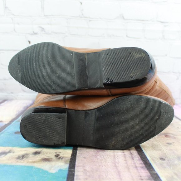 Vintage LL Bean Brown Leather Knee High Tall Riding Boot Size 6.5 B - Picture 9 of 9